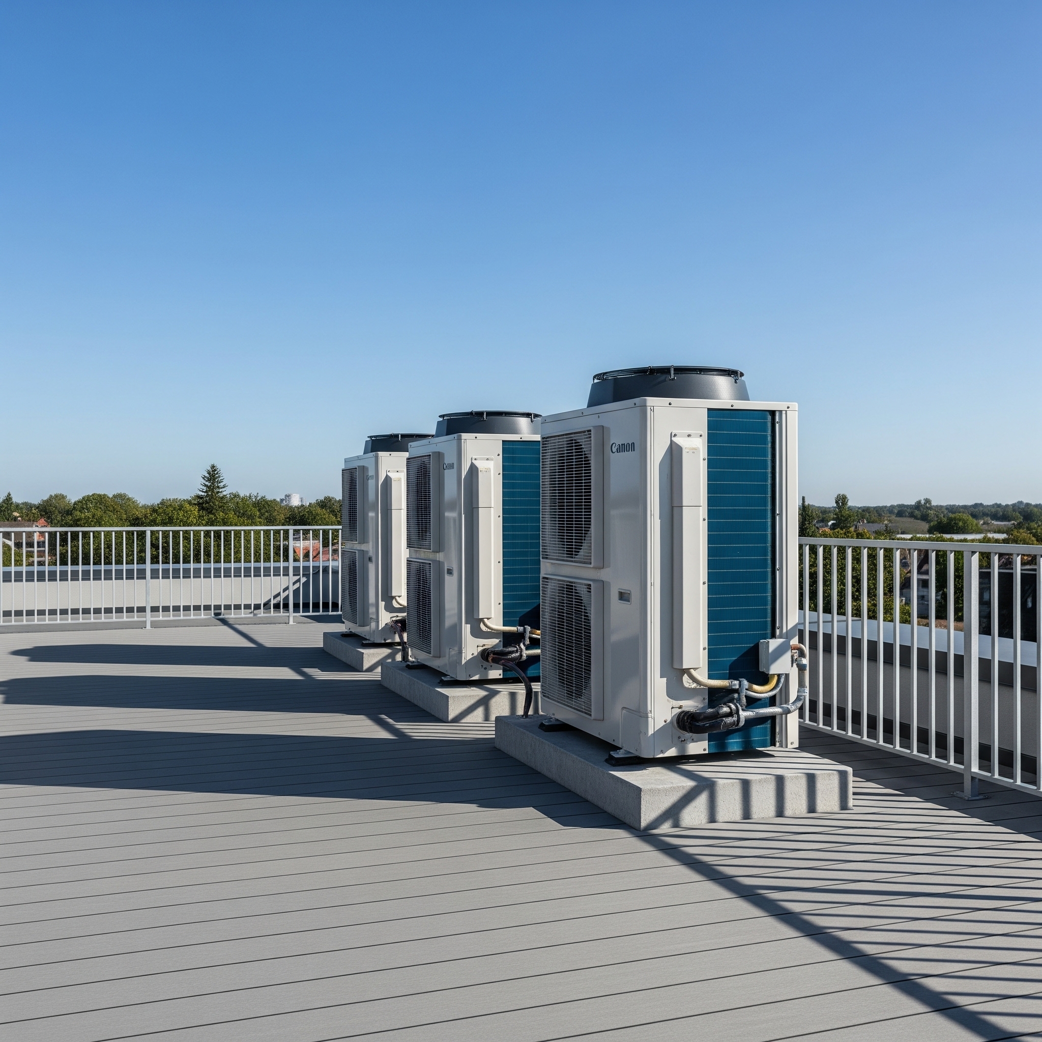 Instalación de unidad exterior de aerotermia en vivienda de Jerez